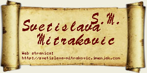 Svetislava Mitraković vizit kartica